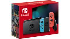 Nintendo Switch with Blue and Red Joy — con Version 2 - Cosmetically Flawed — Nintendo Switch